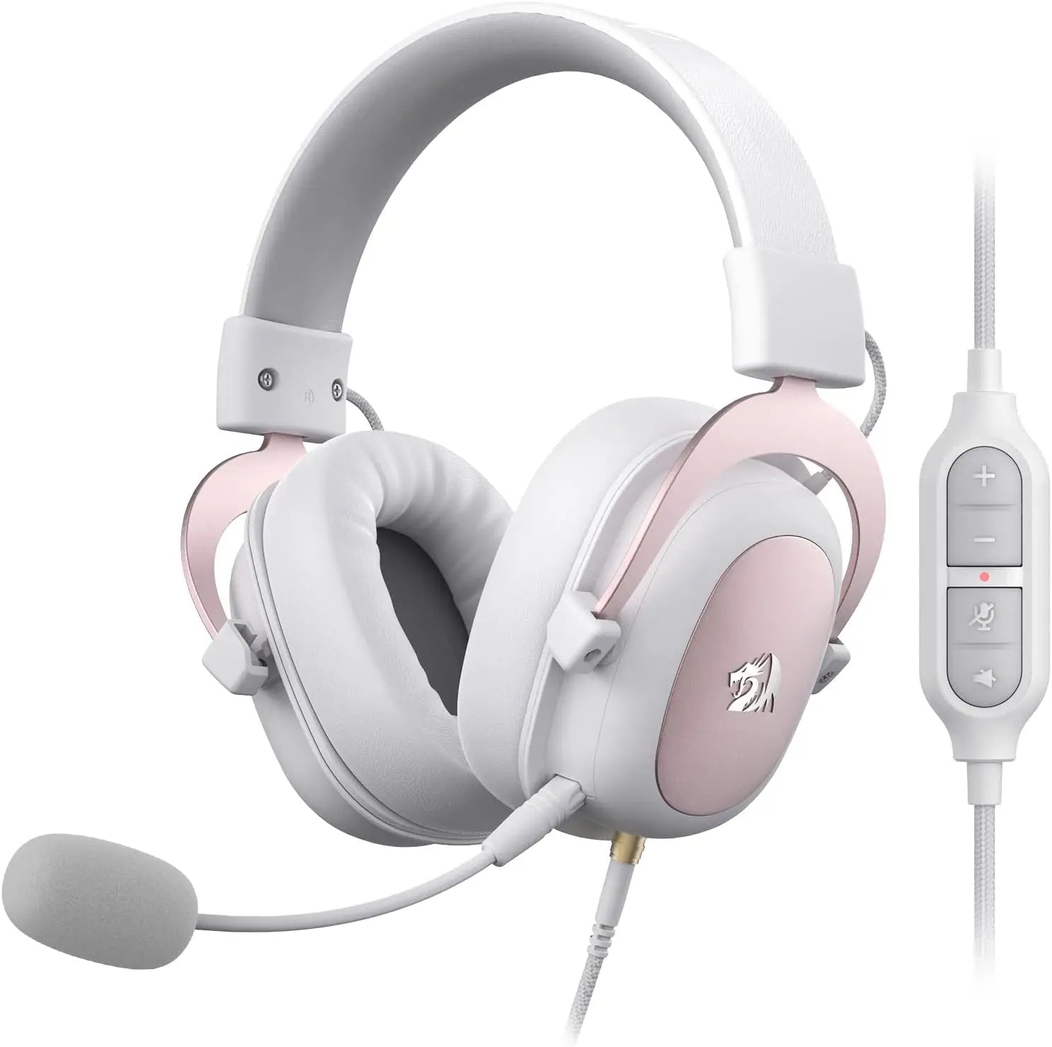 Redragon H510 Zeus White Wired Gaming Headset - 7.1 Surround Sound Memory