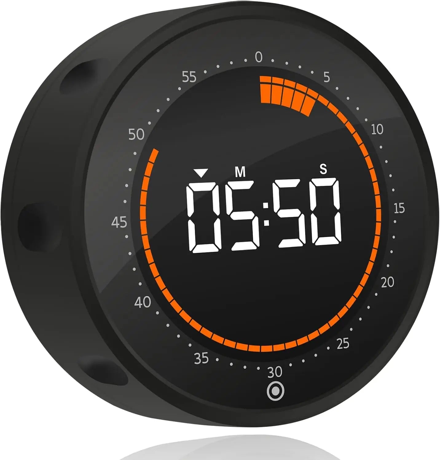 60-Minute Digital Timer with Visual Disc - Large LED Screen, Magnetic & Silent