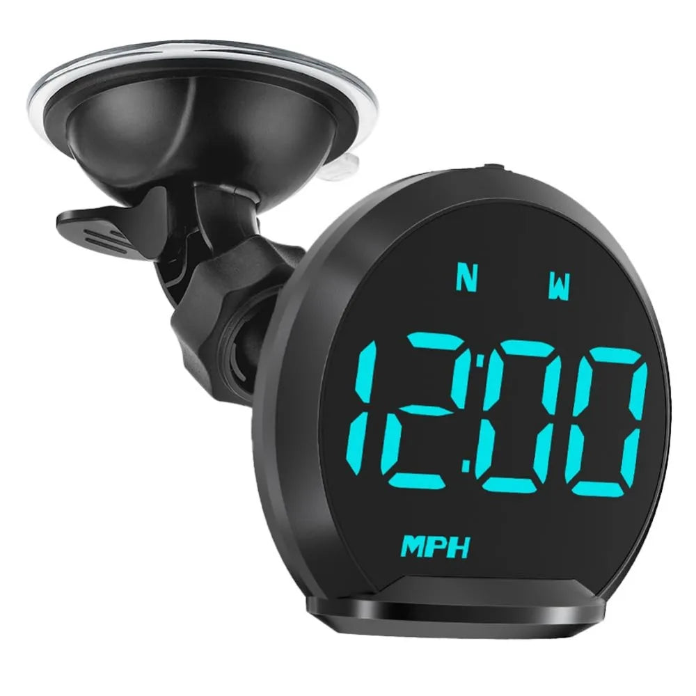 Universal GPS HUD Speed Display with MPH Compass Overspeed Fatigue Alarm
