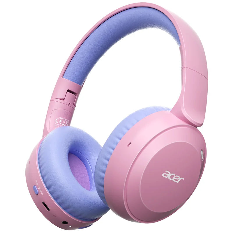 Acer Kids Bluetooth 6.0 Headphones Over-Ear Wireless Headphones Mic Kids